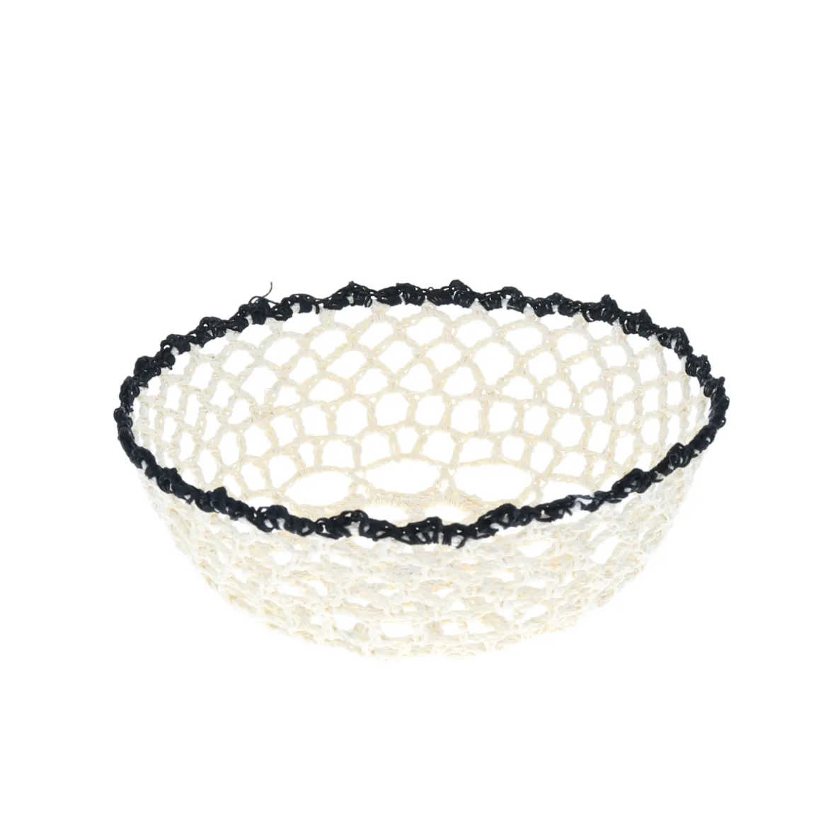 Petit panier rond bord noir