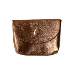 Petit porte-cartes cuir bronze cuivré