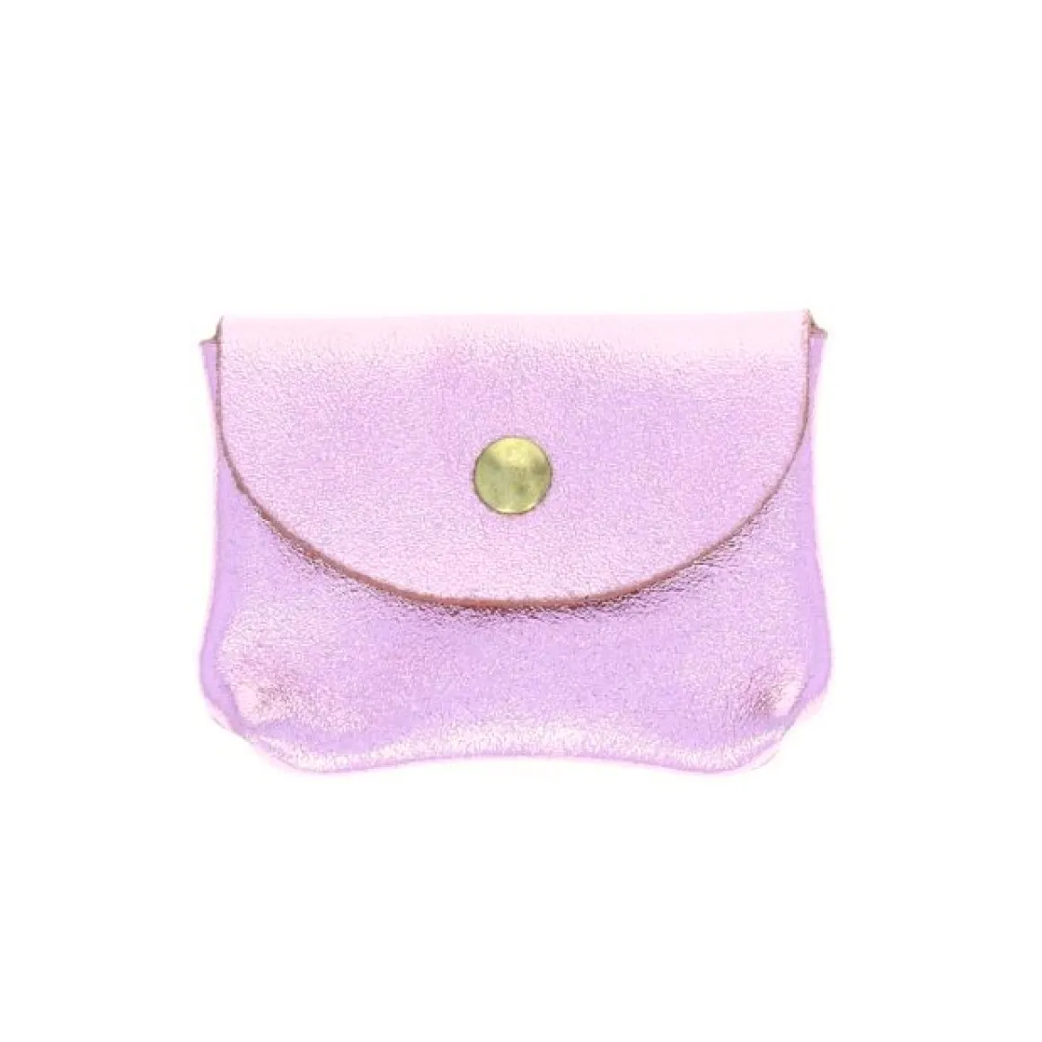 Petit porte-cartes cuir rose
