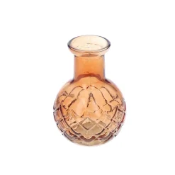 Petit vase en verre ambre