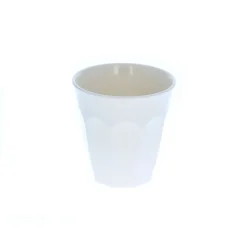 Petit verre en mélamine crème