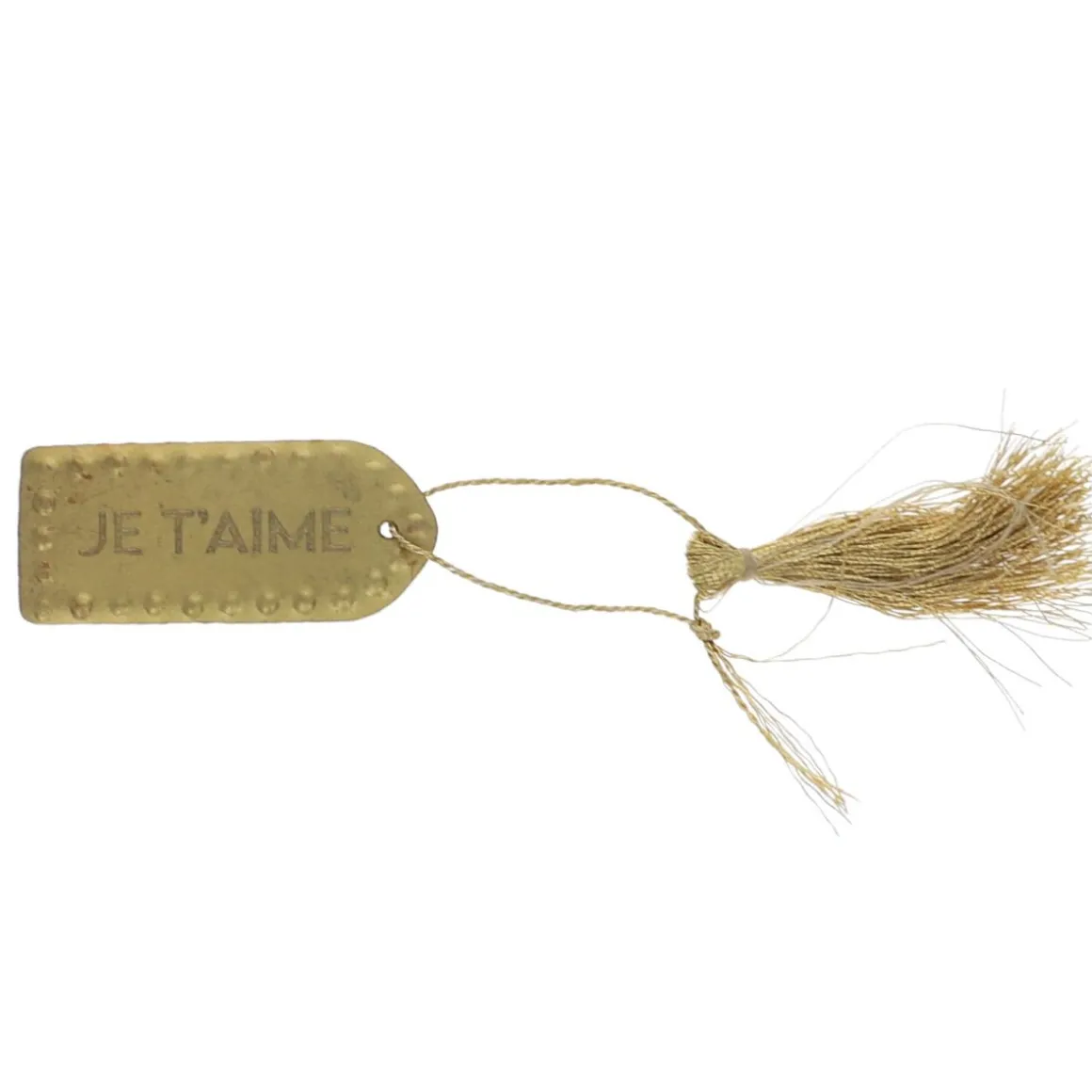 Petite plaque en laiton "je t'aime"