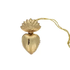 Petite suspension laiton coeur ex-voto