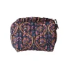 Petite trousse de toilette froufrou block print bleu - Mariage Indien