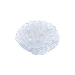 Pince à cheveux crabe coquillage à paillettes