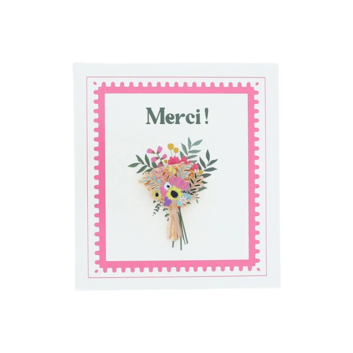 Pin's bouquet de fleurs Merci