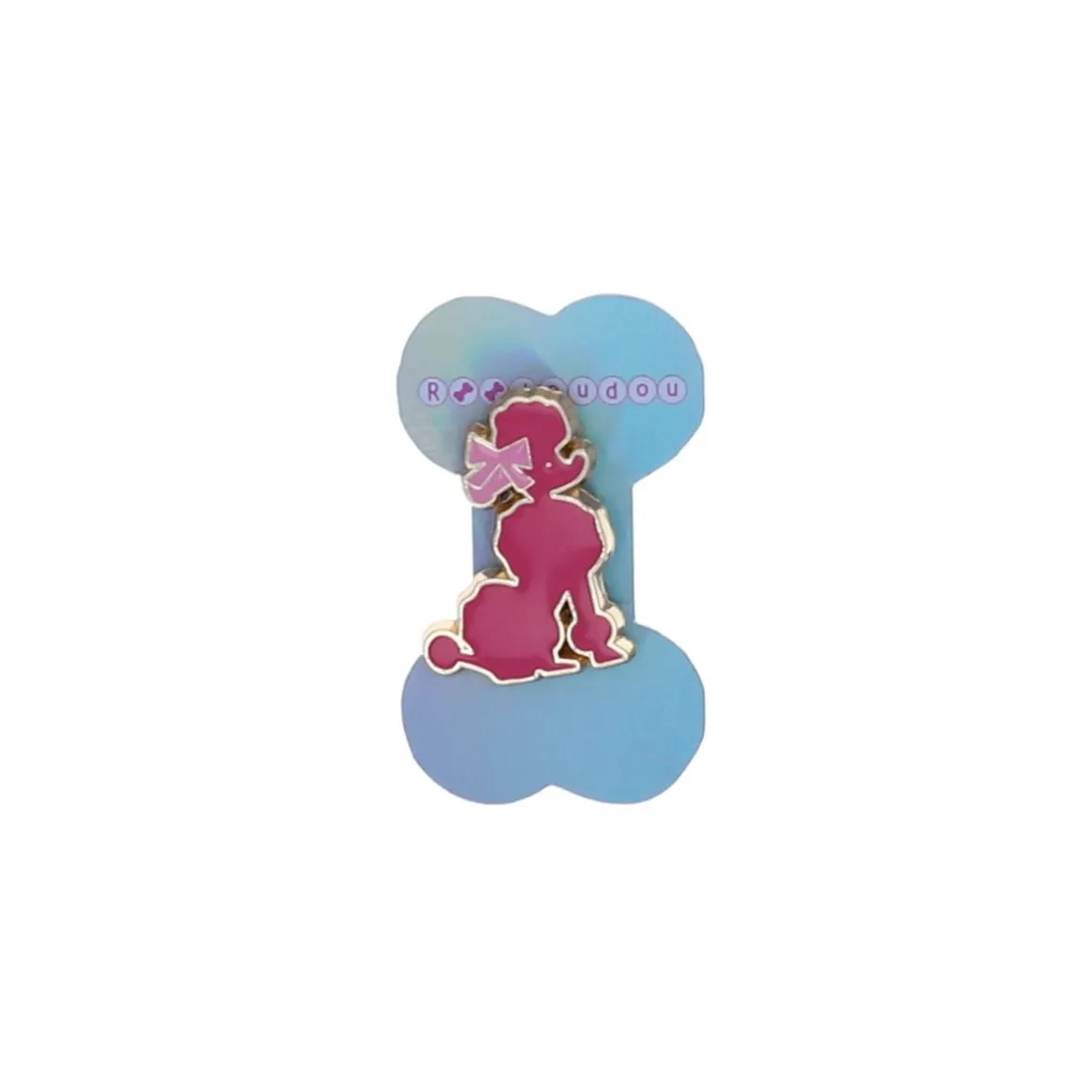 Pin's chien caniche royal rose