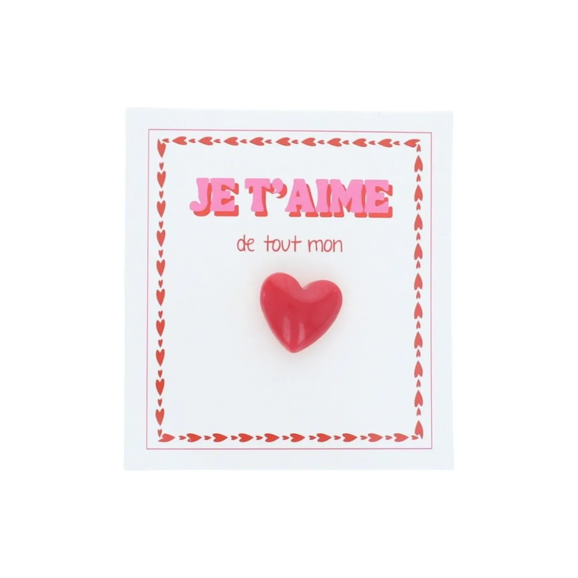 Pin's je t'aime de tout mon coeur