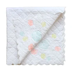 Plaid brodé - Aqua Flower