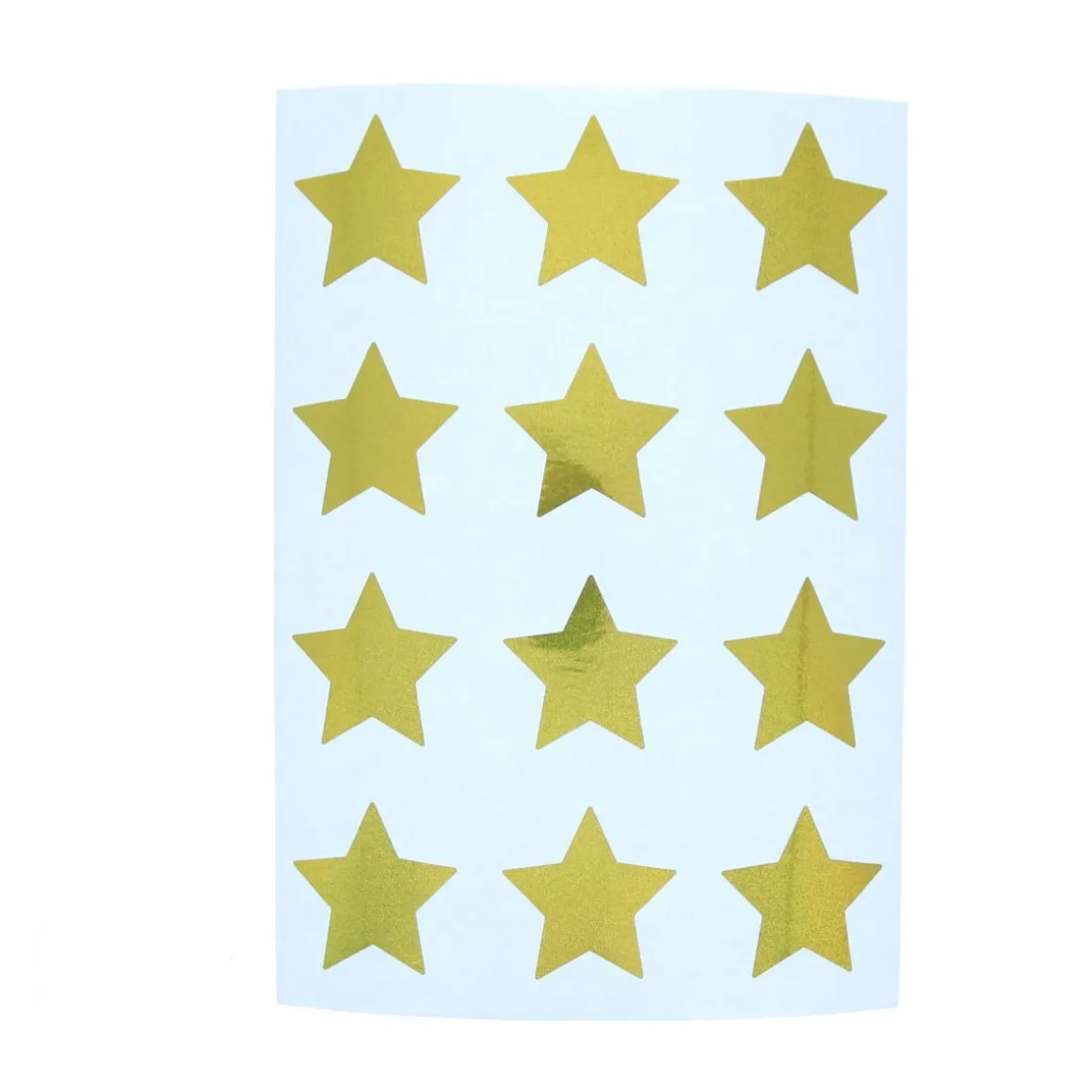 Planches de stickers étoiles dorées x10