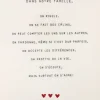 Plaque en céramique à accrocher "Notre famille" cœurs rouge
