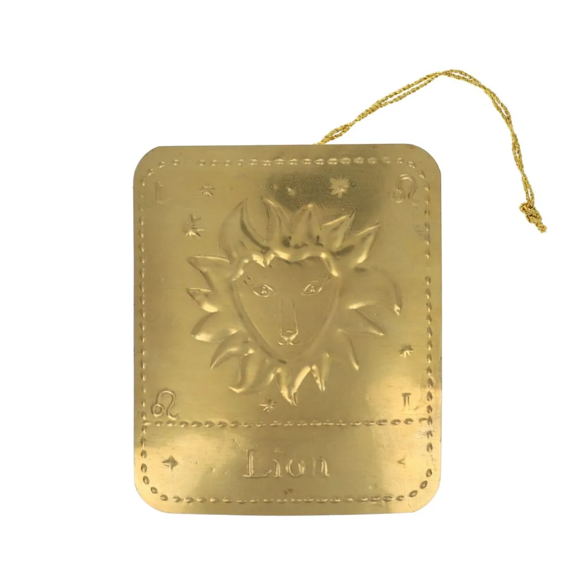 Plaque laiton astrologie Lion