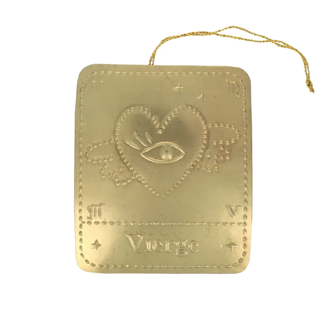 Plaque laiton astrologie Vierge