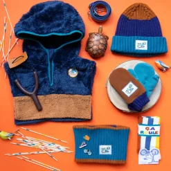 Plastron enfant en polaire col zippé à capuche - À bicyclette