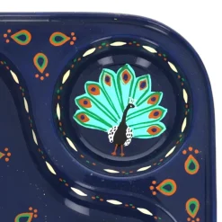 Plateau indien à compartiments motifs paon