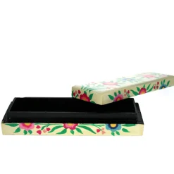 Plumier en bois fleurs