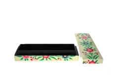 Plumier en bois fleurs