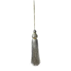 Pompon tassel argenté