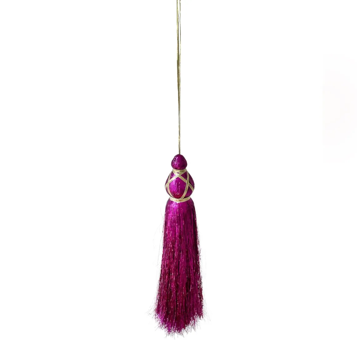 Pompon tassel rose fuchsia