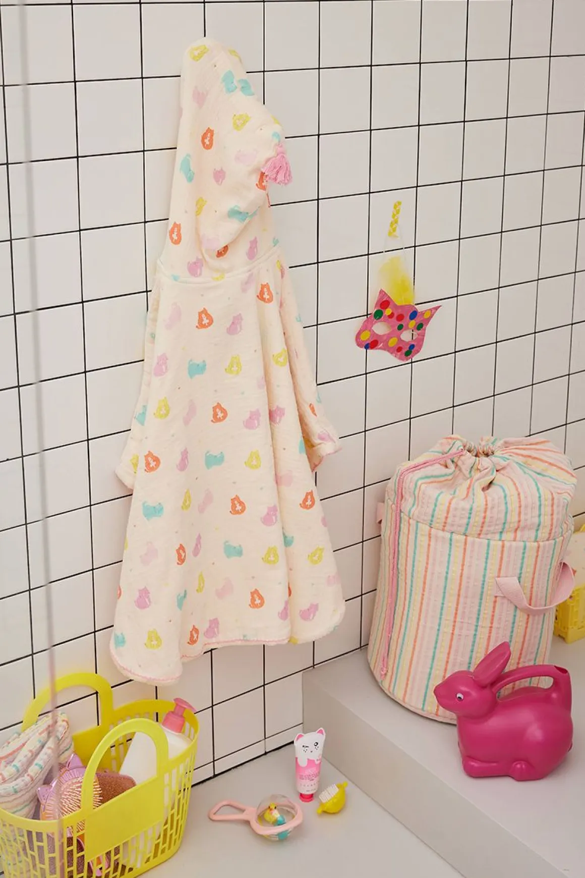Poncho de bain chats pastel - Miaou