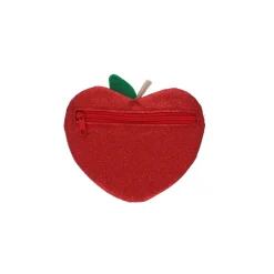 Porte monnaie pomme rouge à paillettes - Dans mon jardin