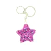 Porte-clés étoile multicolore à paillettes liquide