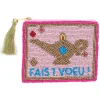 Porte-monnaie en perles "fais 1 vœu"