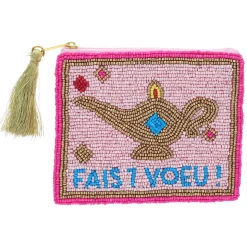 Porte-monnaie en perles "fais 1 vœu"