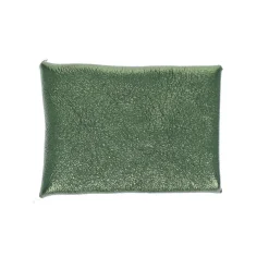 Porte-monnaie enveloppe cuir vert olive