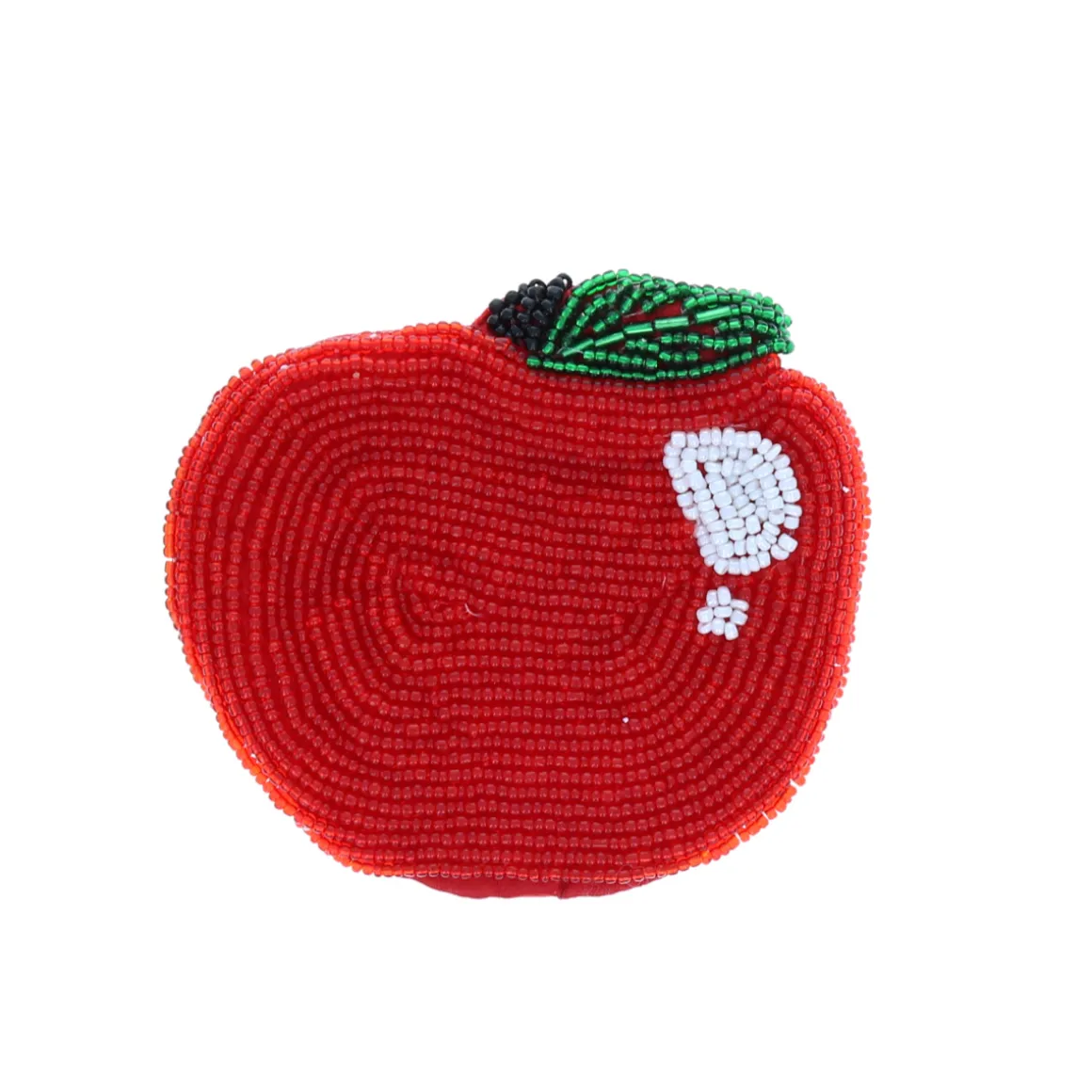 Porte-monnaie sequins pomme rouge