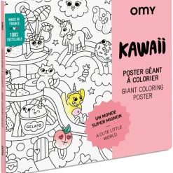 Poster géant à colorier Kawaii