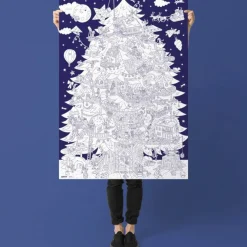 Poster géant à colorier Magic Tree Sapin de Noël