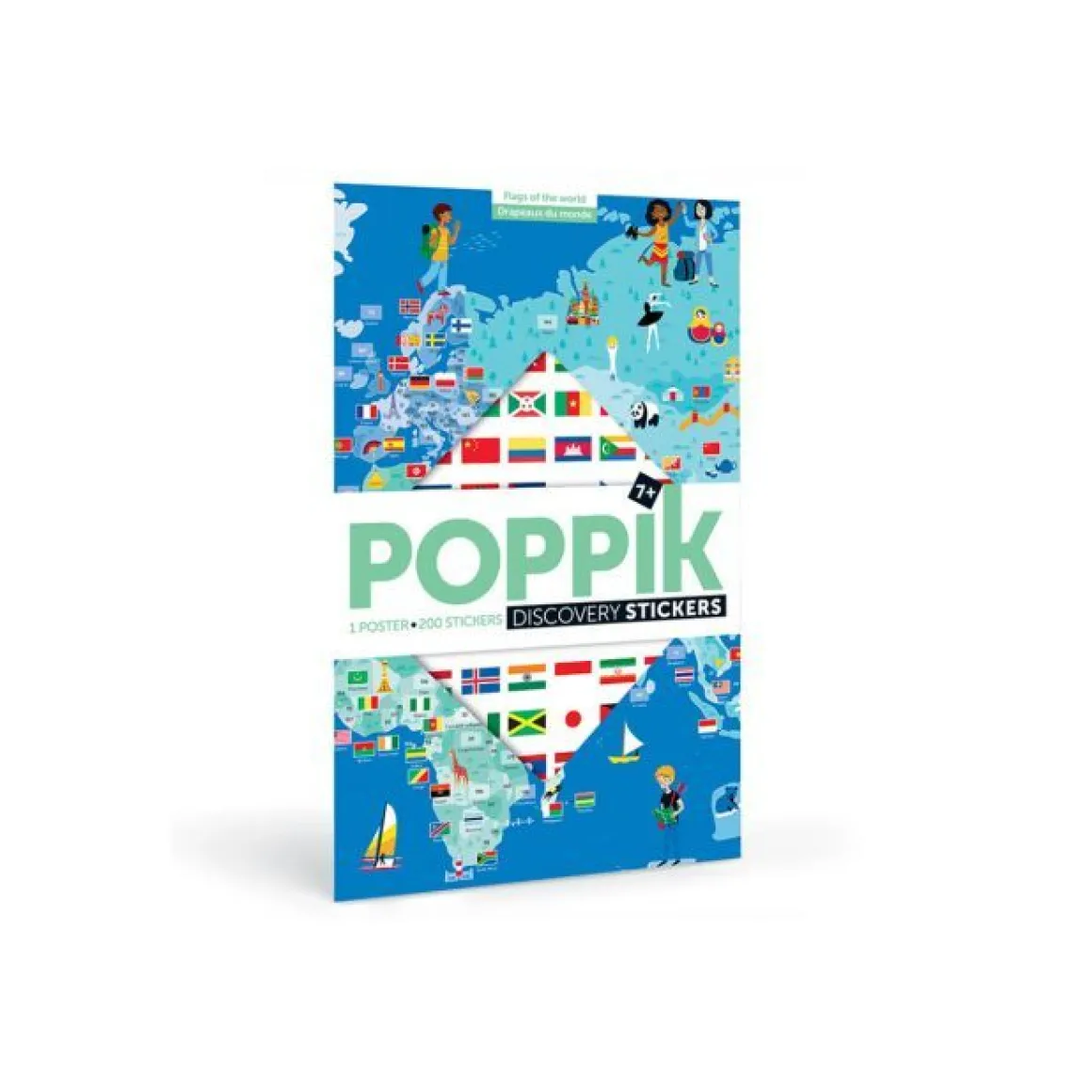 Poster géant avec stickers "les drapeaux"