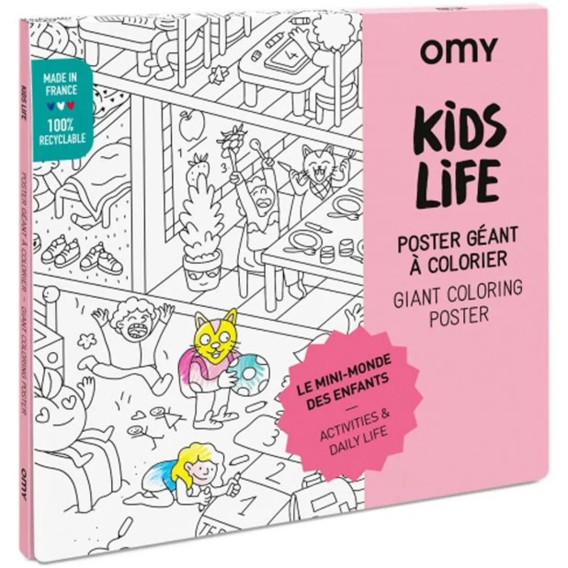 Poster géant Kids life à colorier