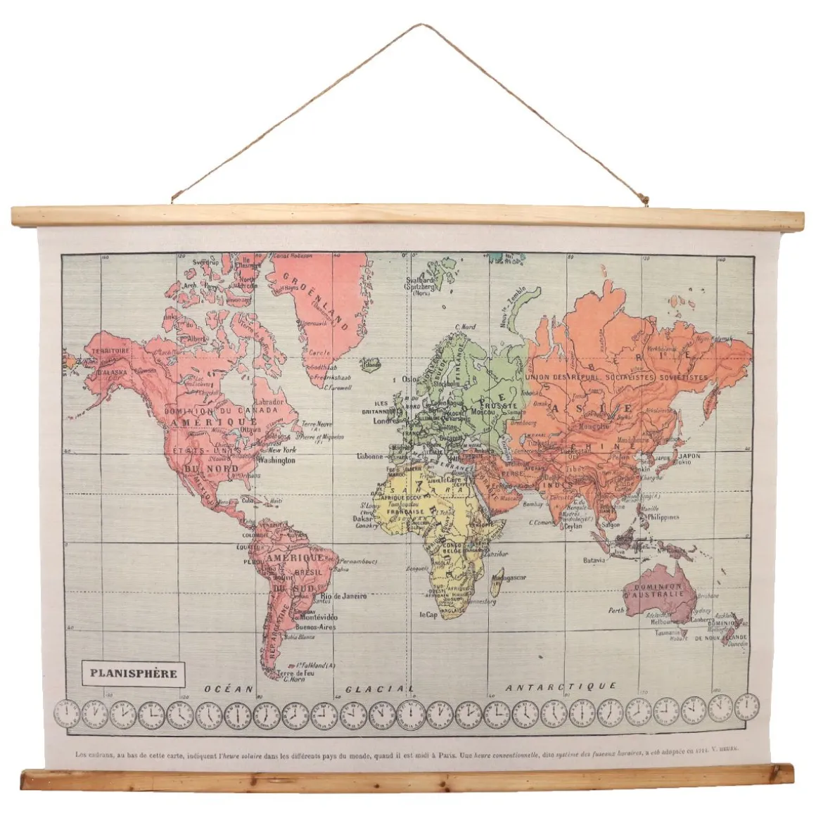 Poster tissu Mappemonde