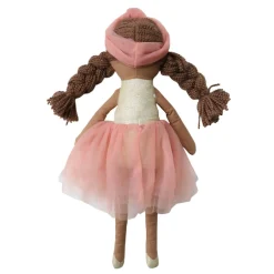 Poupée en tissu Jeanne en tutu rose et doré