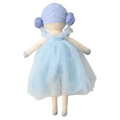 Poupée en tissu Neige en robe tulle bleu