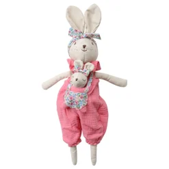 Poupée en tissu Suzette Lapinette et son bébé