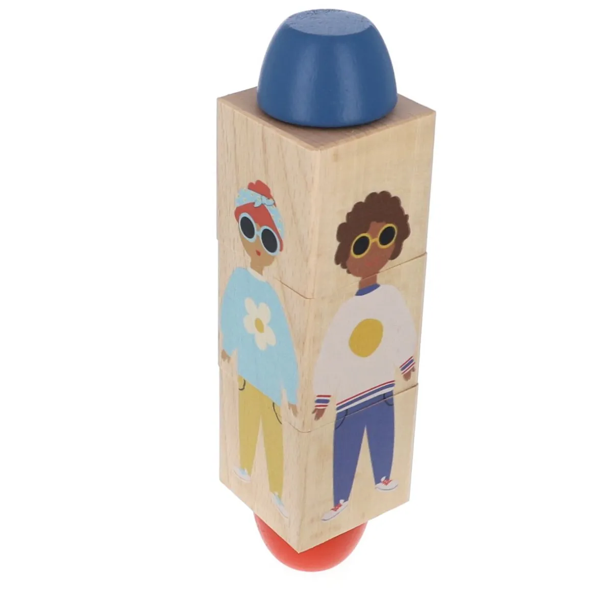 Puzzle twist en bois personnages