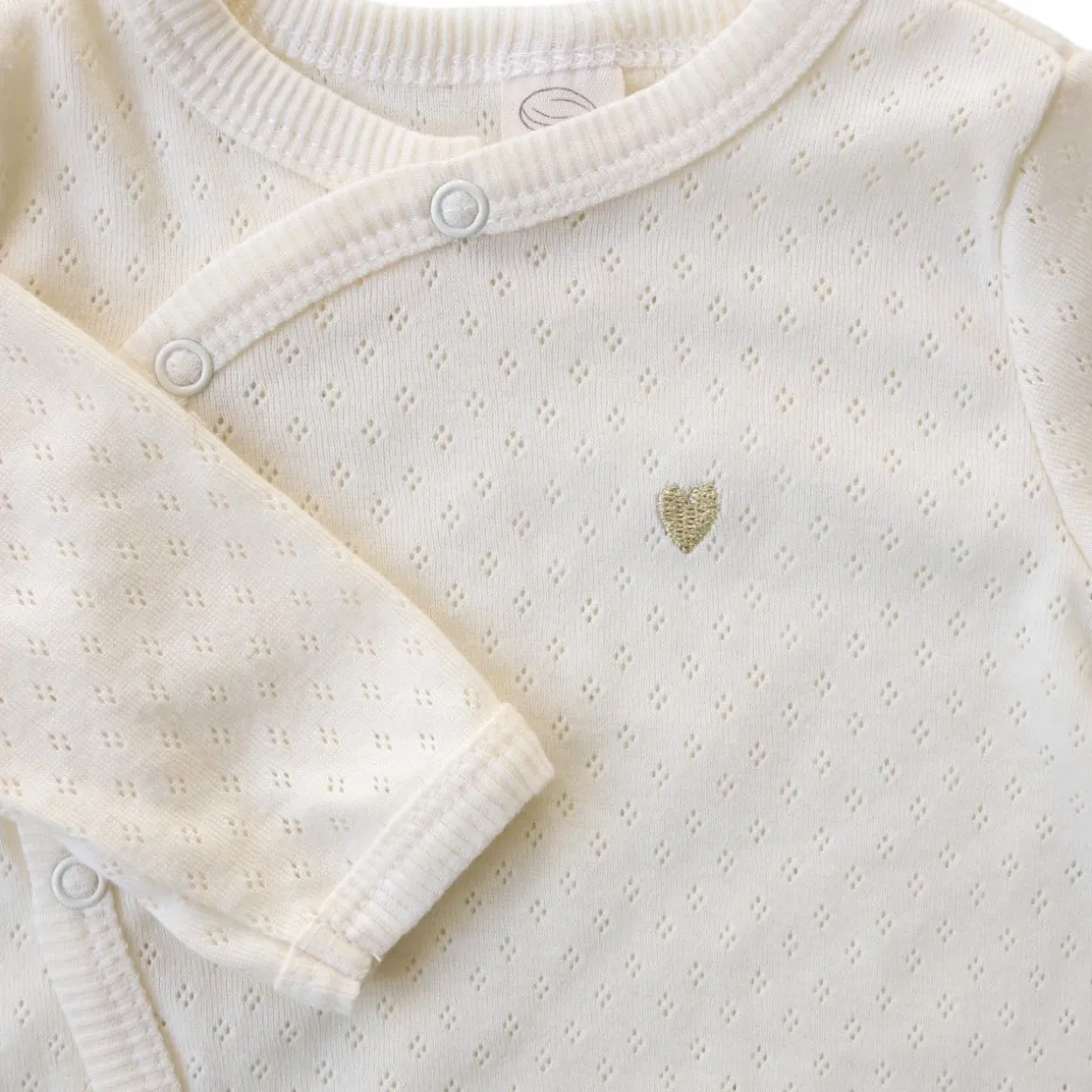 Pyjama bébé crème pointelle