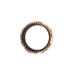 Rond de serviette à sequins multicolores