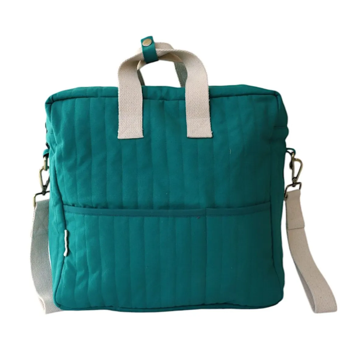 Sac à dos à langer matelassé vert - Ma bonne étoile