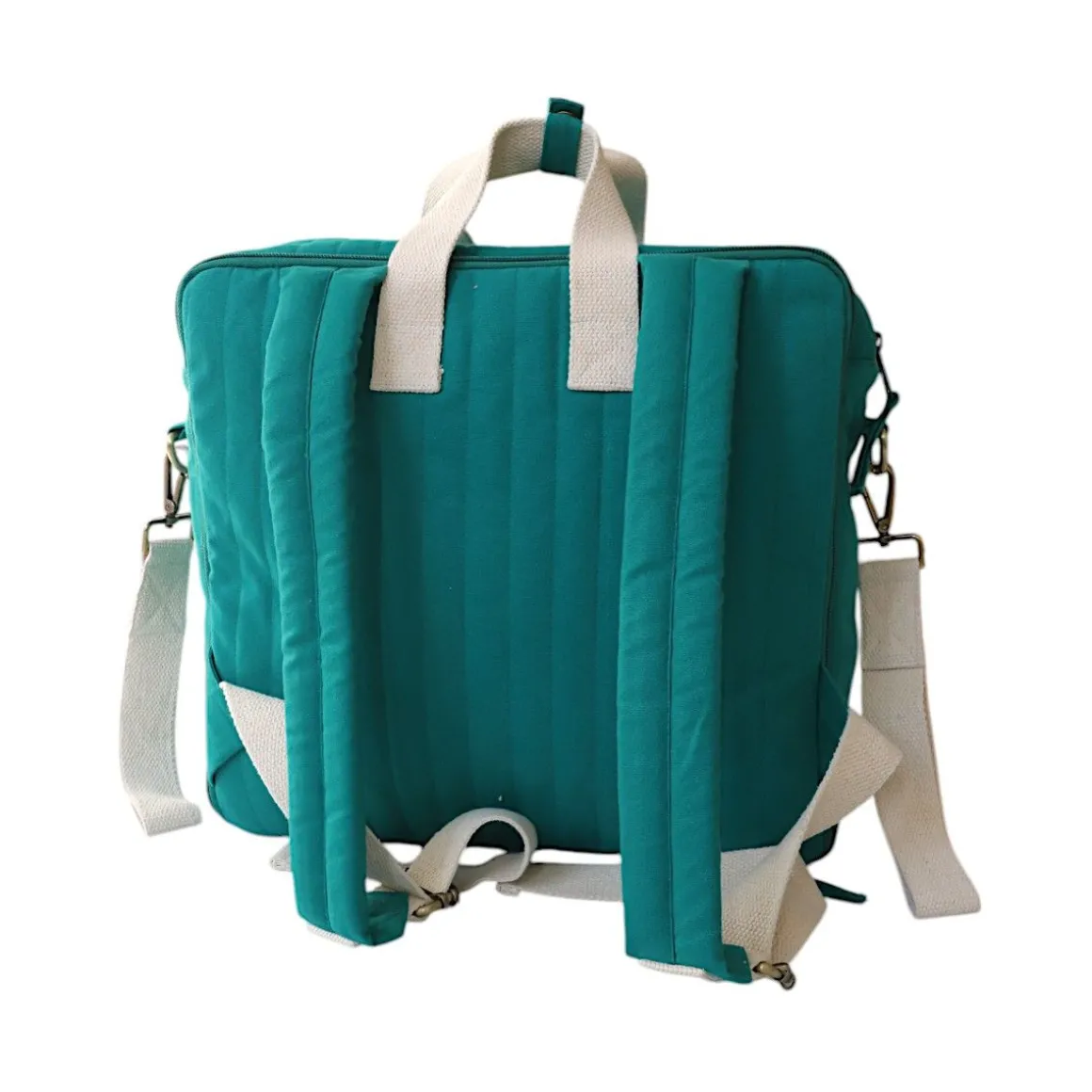 Sac à dos à langer matelassé vert - Ma bonne étoile