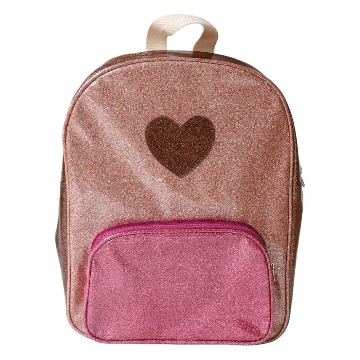 Sac à dos à paillettes cœur
