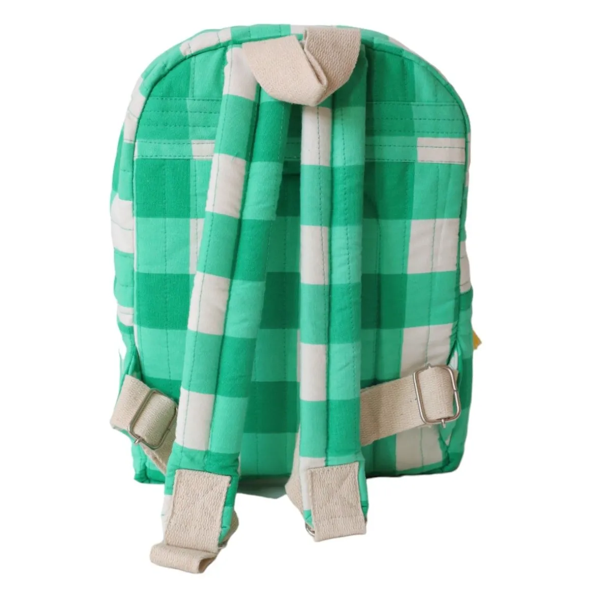 Sac à dos enfant carreaux verts - Les Inséparables