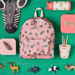 Sac à dos enfant savane rose