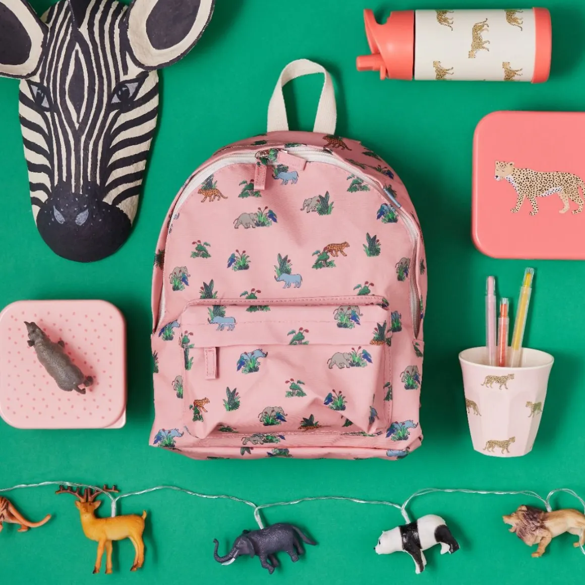 Sac à dos enfant savane rose