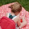 Sac à dos enfant velours pomme - Dans mon jardin