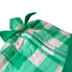 Sac à langer à carreaux verts - Les Inséparables