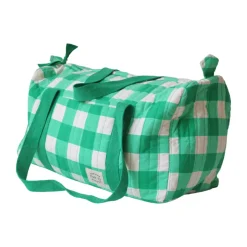 Sac à langer à carreaux verts - Les Inséparables